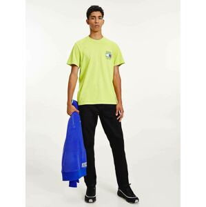 Tommy Jeans pánské neonové triko SCRIBBLE - XL (LSE)